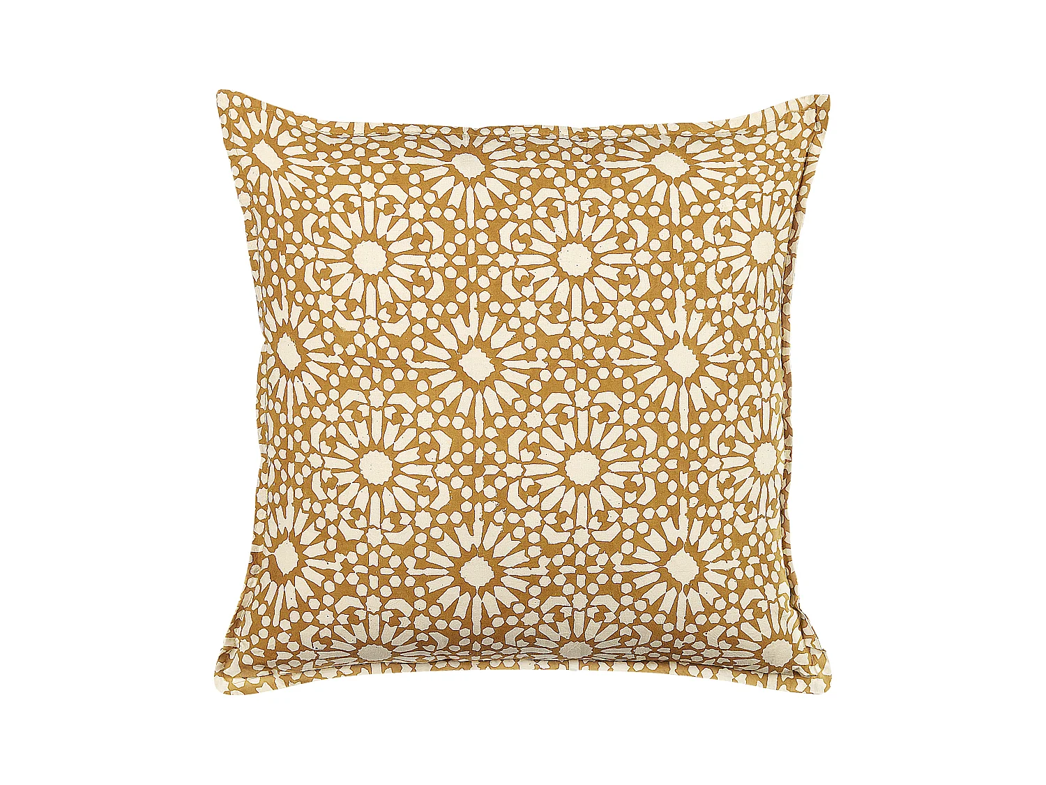 Set van 2 decoratieve kussens CEIBA Katoen 45 x 45 cm Beige Geometrisch patroon
