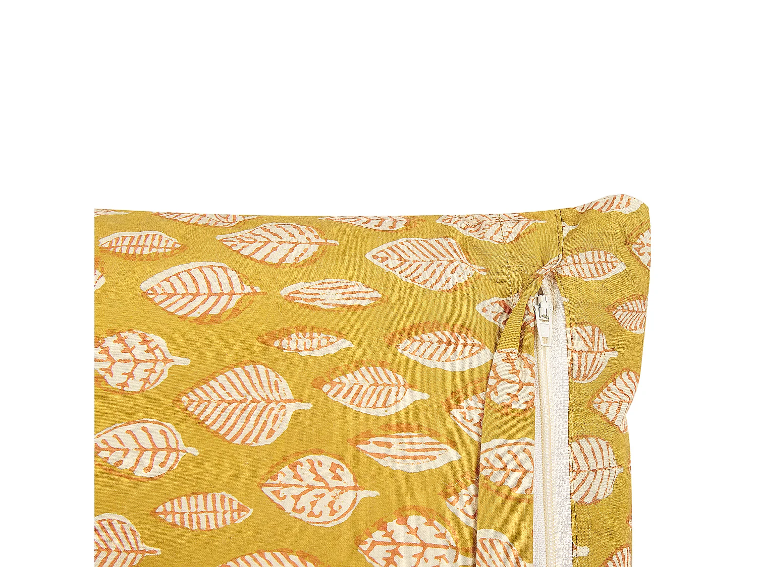 Coussin GINNALA Coton 45 x 45 cm Jaune Motif de plante