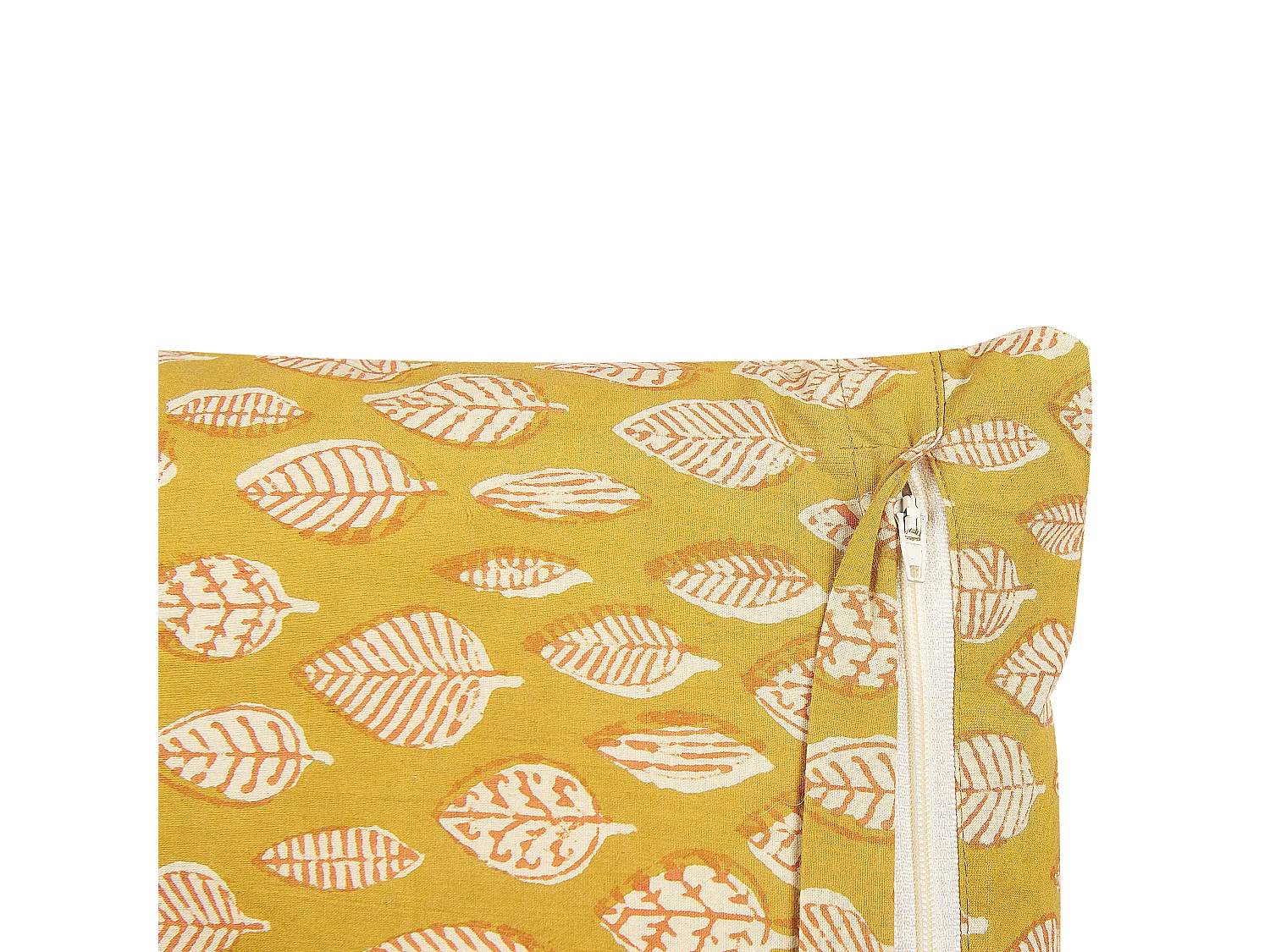 Cuscino decorativo GINNALA Cotone 45 x 45 cm Giallo Trama di piante