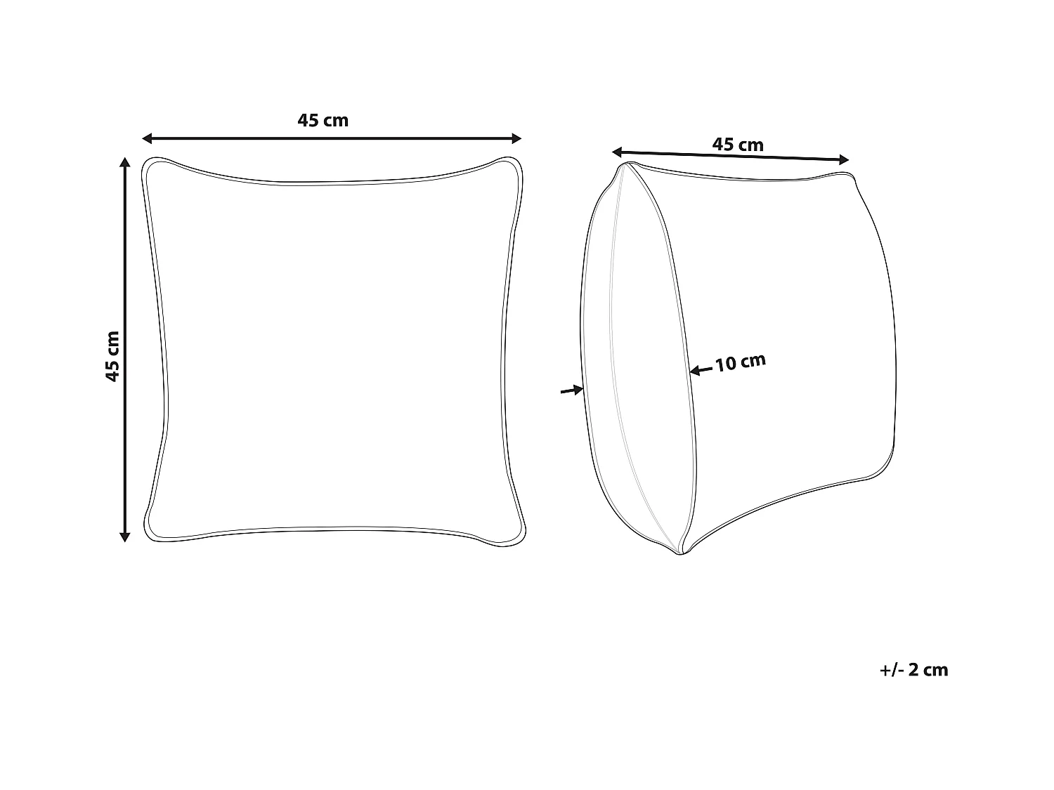 Dekokissen mit Füllung Dreiecke Muster Baumwolle beige / schwarz 45x45 cm Cercis