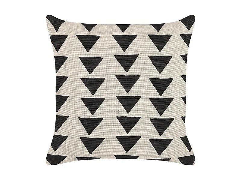 Cuscino decorativo CERCIS Cotone 45 x 45 cm Beige Trama geometrica