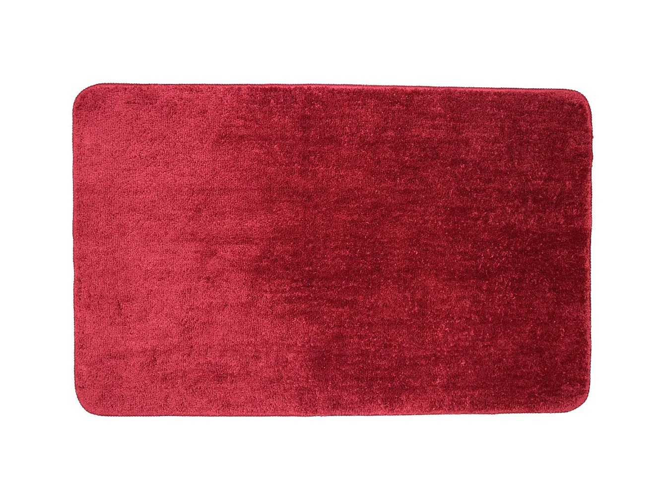 Tapis de bain uni en polyester bordeau 50x80cm
