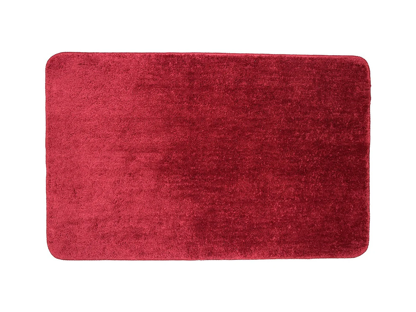 Tapis de bain uni en polyester bordeau 50x80cm