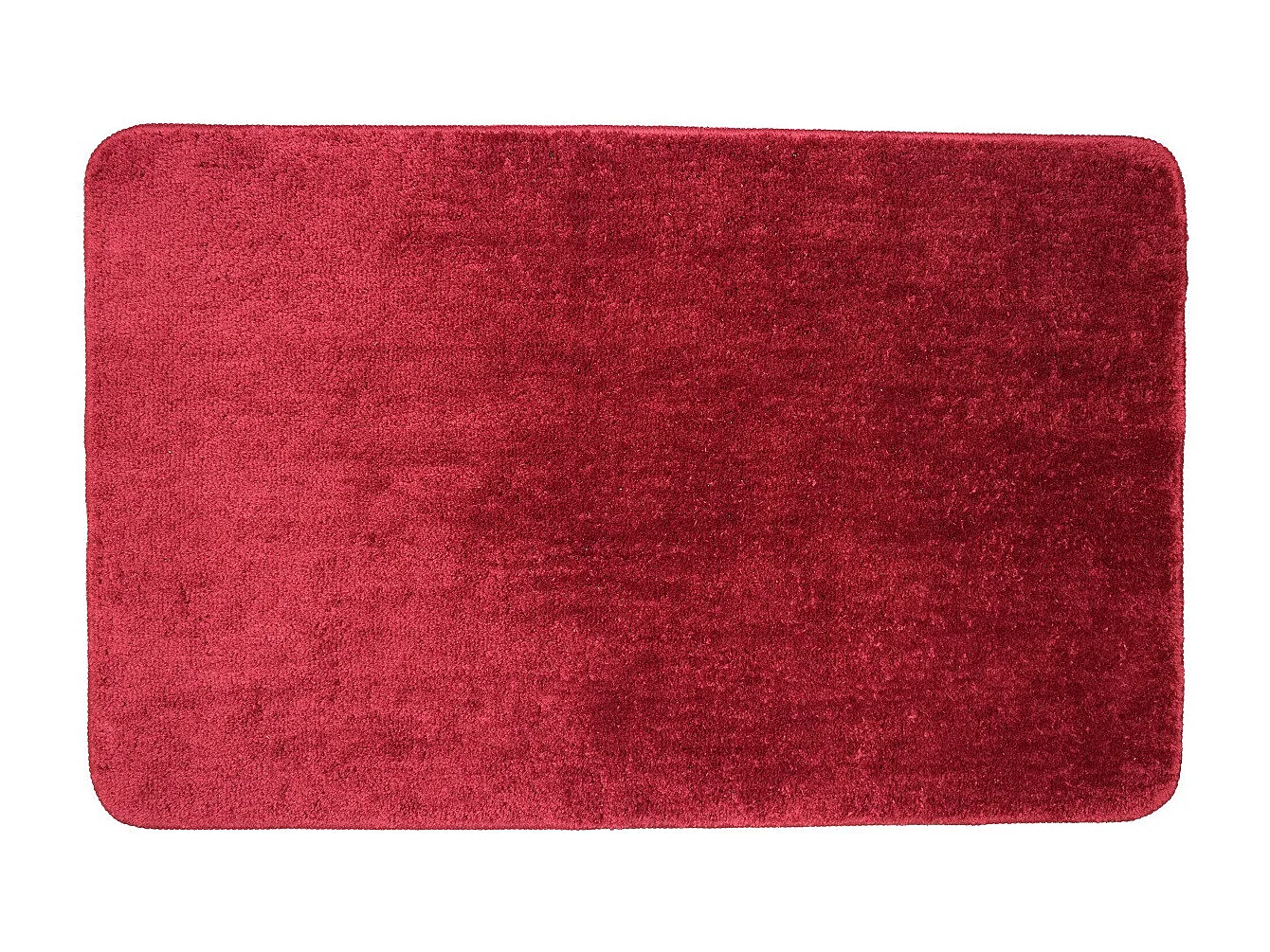 Tapis de bain uni en polyester bordeau 50x80cm