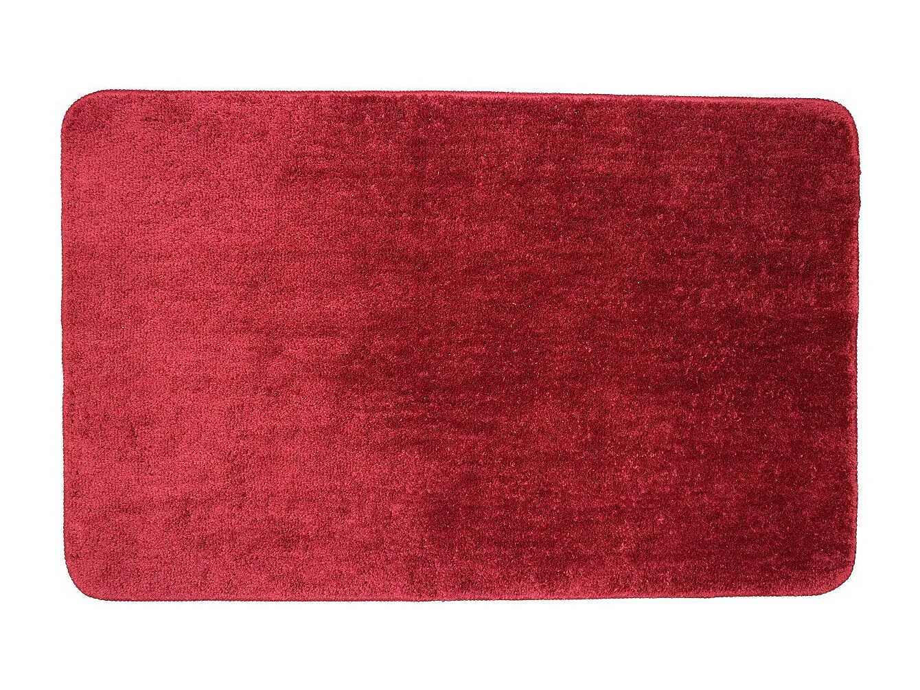 Tapis de bain uni en polyester bordeau 50x80cm