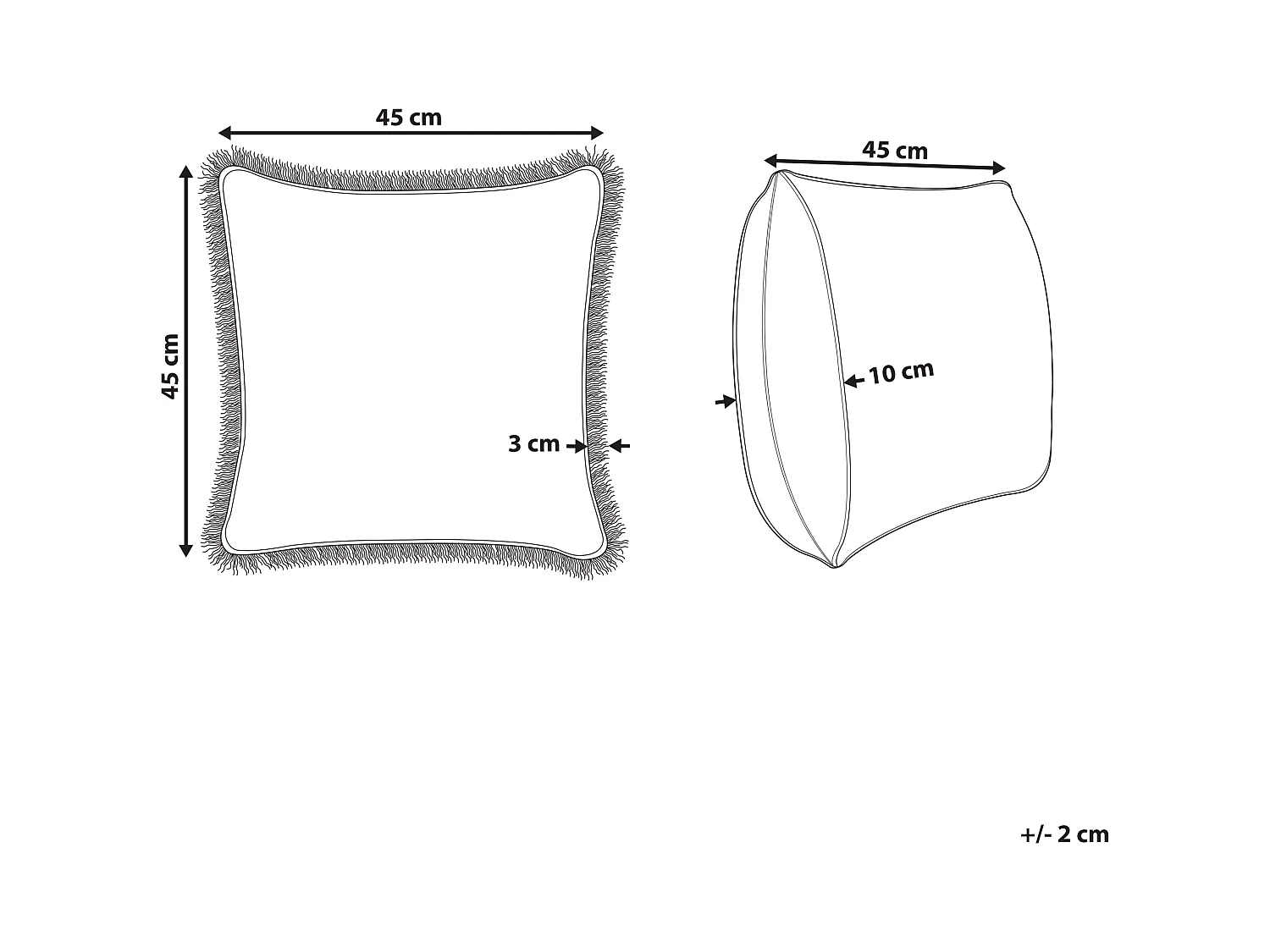 Dekokissen OMORIKA Baumwolle 45 x 45 cm Weiss Blumenmuster