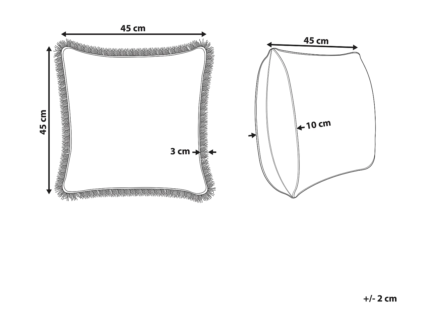 Dekokissen OMORIKA Baumwolle 45 x 45 cm Weiss Blumenmuster