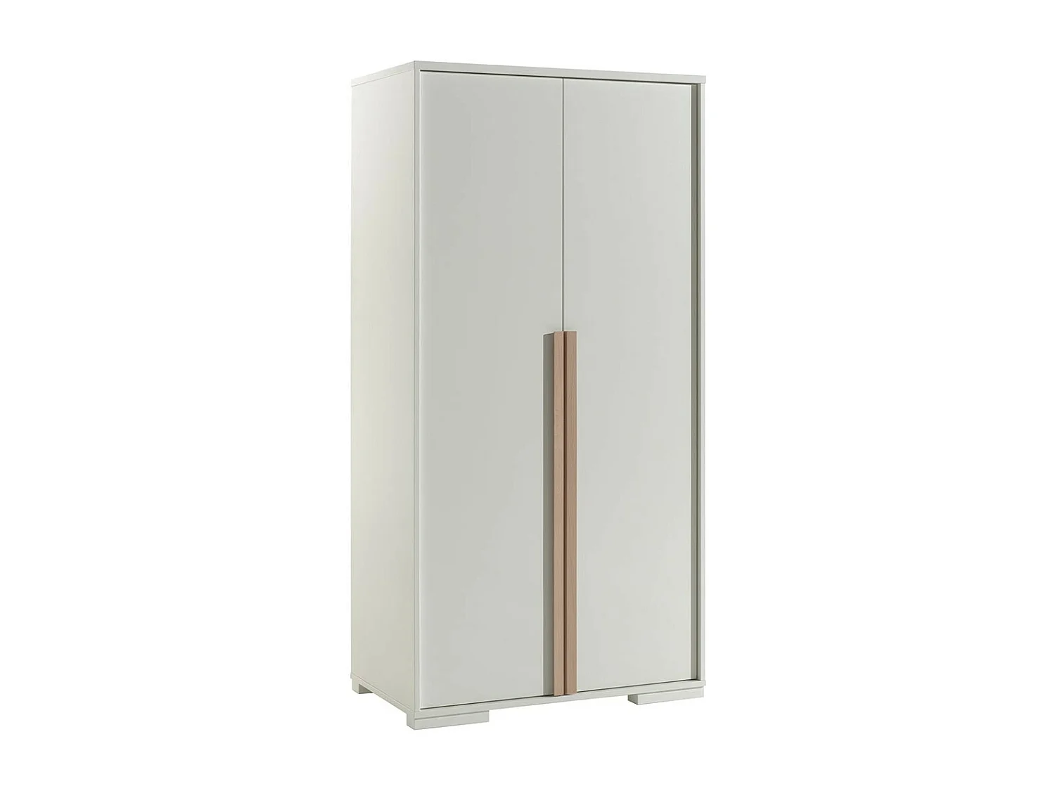 NASH WHITE - Lit 90x200cm + Chevet + Armoire 2 Portes