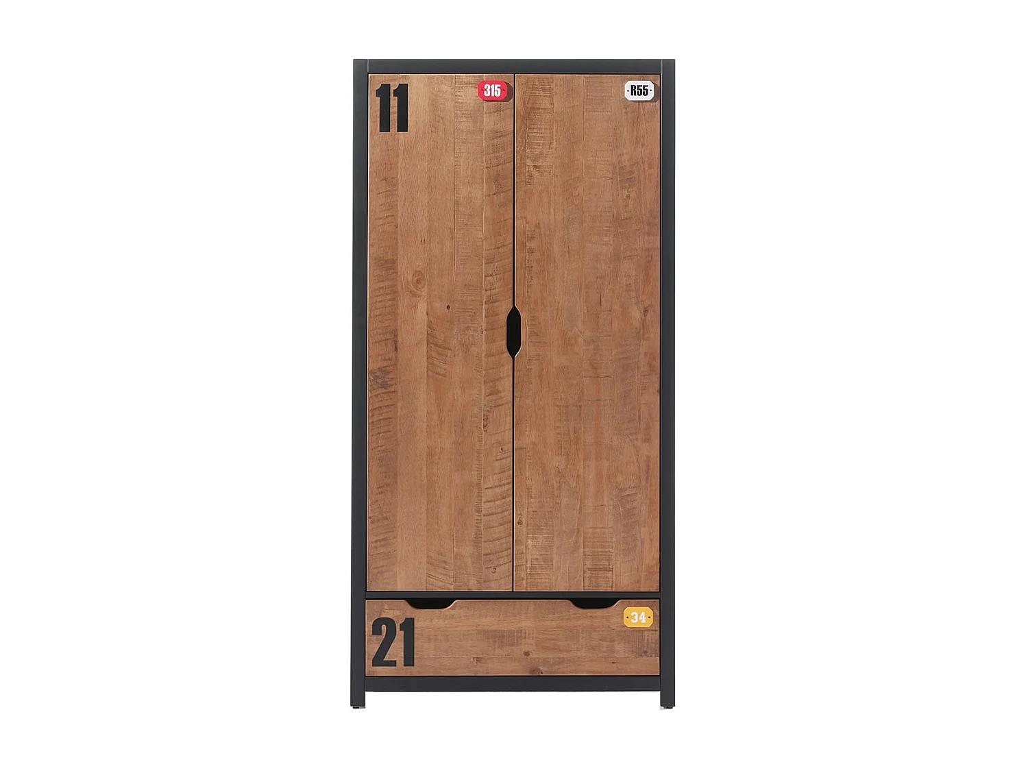 TCHAD - Chambre Complète 90x200cm et Sommier + Armoire 2P