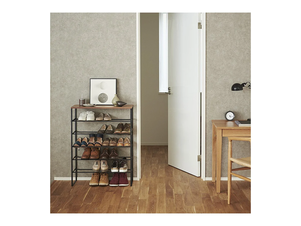 Schuhständer aus Metall und Holz "Tower"