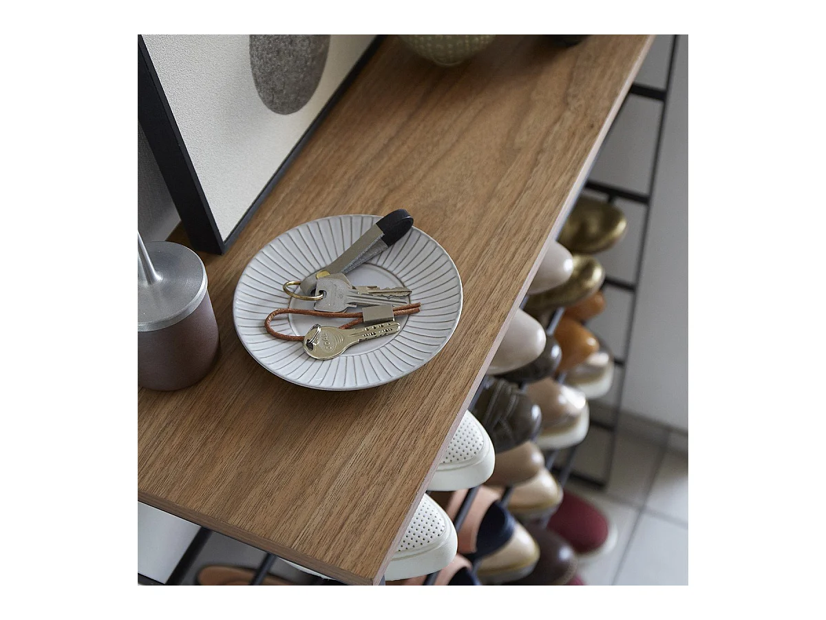 Schuhständer aus Metall und Holz "Tower"