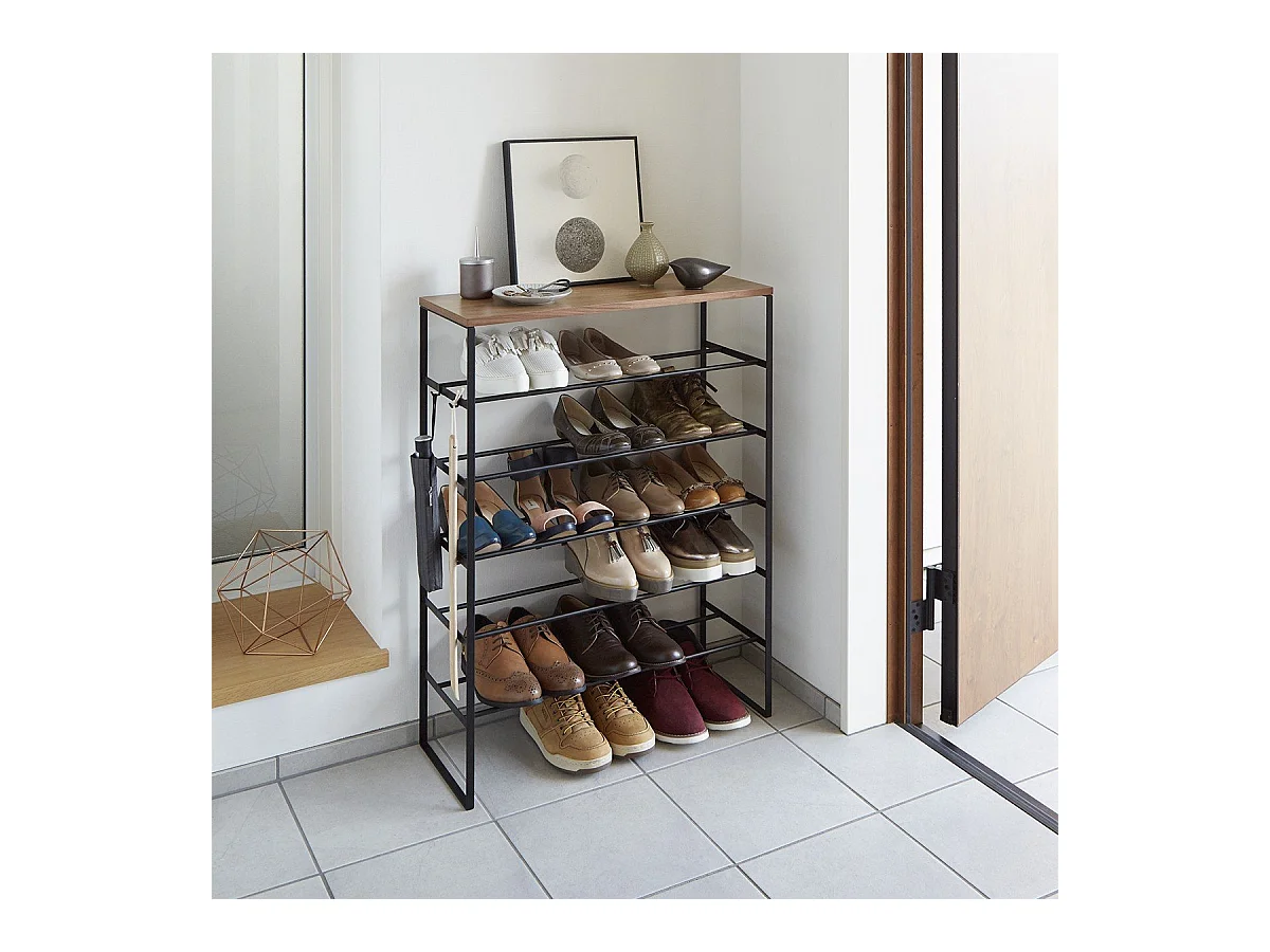 Schuhständer aus Metall und Holz "Tower"