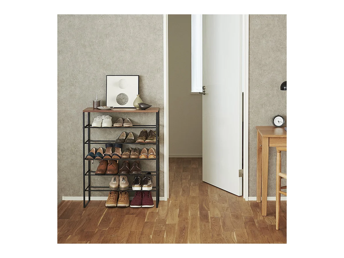 Schuhständer aus Metall und Holz "Tower"
