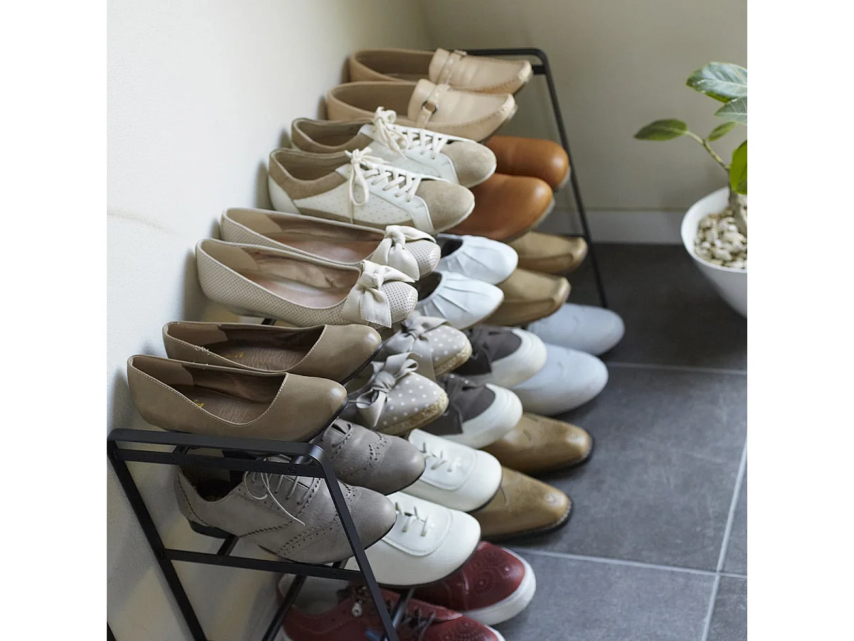 Etagère à chaussures extensible 3 niveaux - L41-70 cm