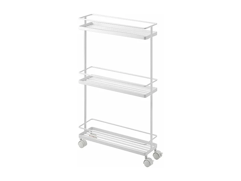 Desserte à roulettes en acier blanche - L38 cm