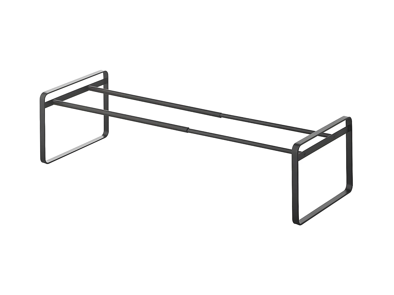 Scaffale per scarpe nero espandibile 3 livelli - L41 cm