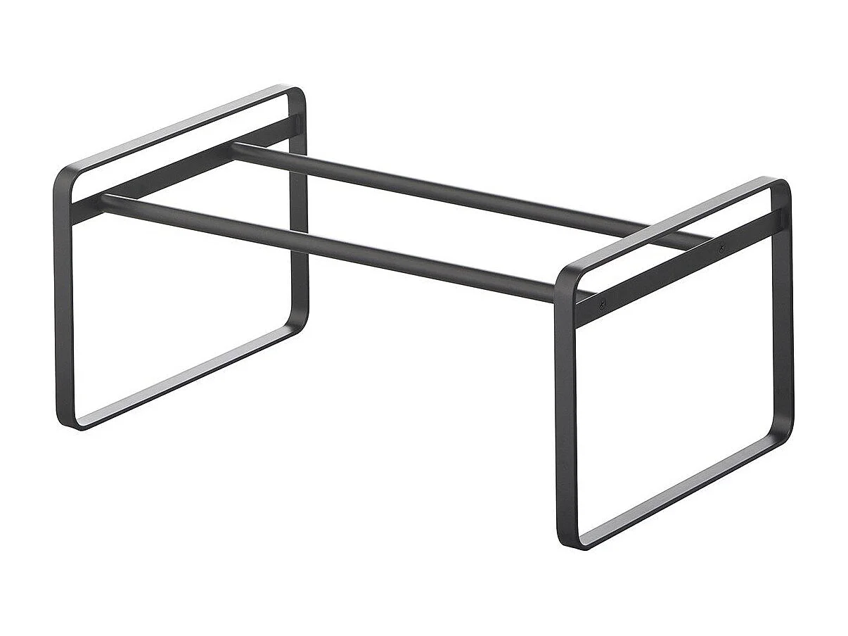Black extendable shoe rack, 1 tier - L41 cm