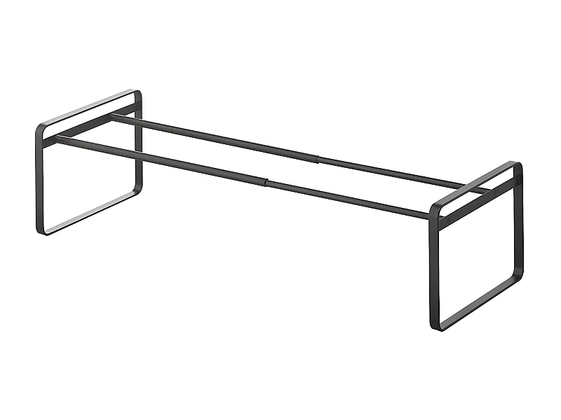 Etagère à chaussures extensible noire 1 niveau - L41 cm