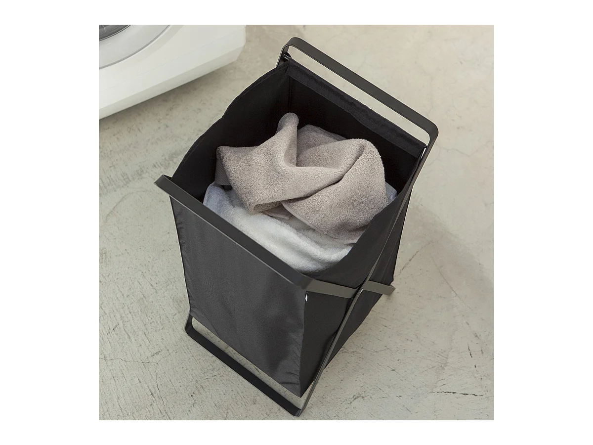 Cesto  da lavanderia nero Tower - L30 cm