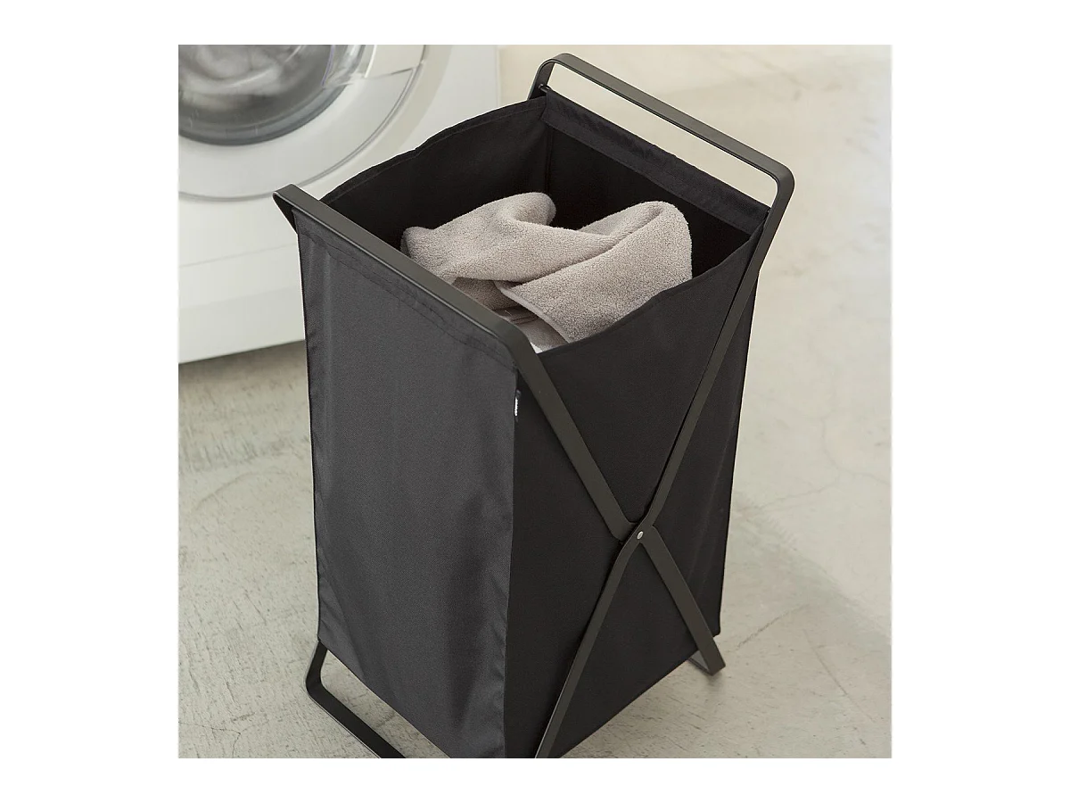 Cesto  da lavanderia nero Tower - L30 cm