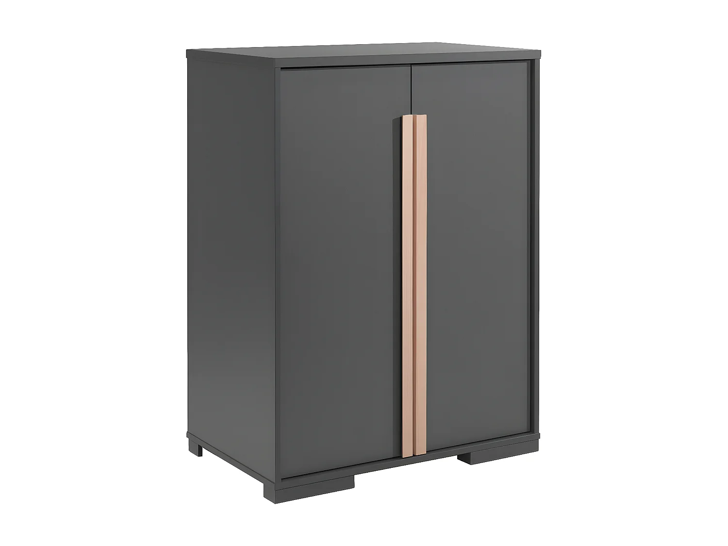 NASH DARK - Pack Combiné Lit Mezzanine 90x200 + Armoire Basse