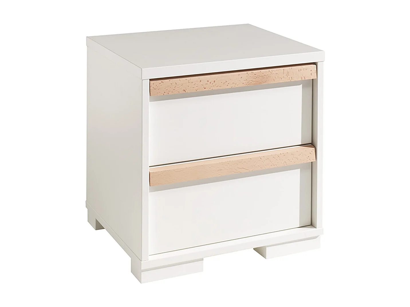 NASH WHITE - Chambre 90x200cm + Armoire 3P + Pack Bureau