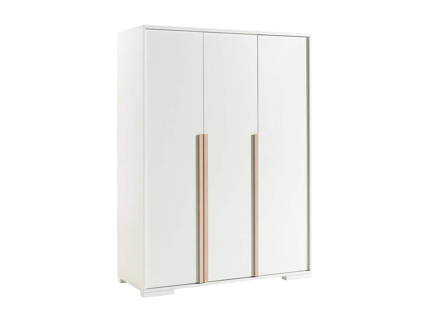 NASH WHITE - Chambre 90x200cm + Armoire 3P + Pack Bureau