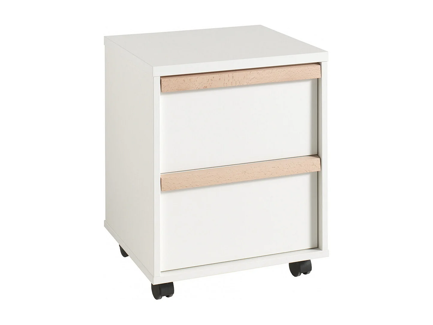 NASH WHITE - Chambre 90x200cm + Armoire 3P + Pack Bureau