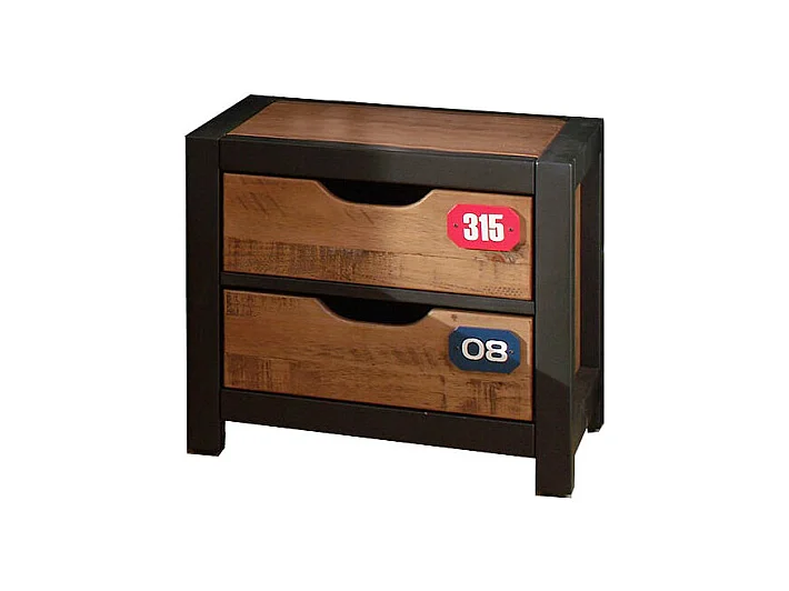 TCHAD - Chambre 90x200cm avec Sommier + Armoire 3 Portes