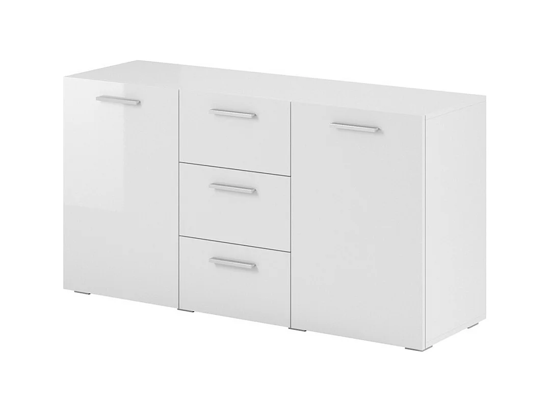 Buffet CONNOR coloris blanc, 132 x 69 x 39 cm