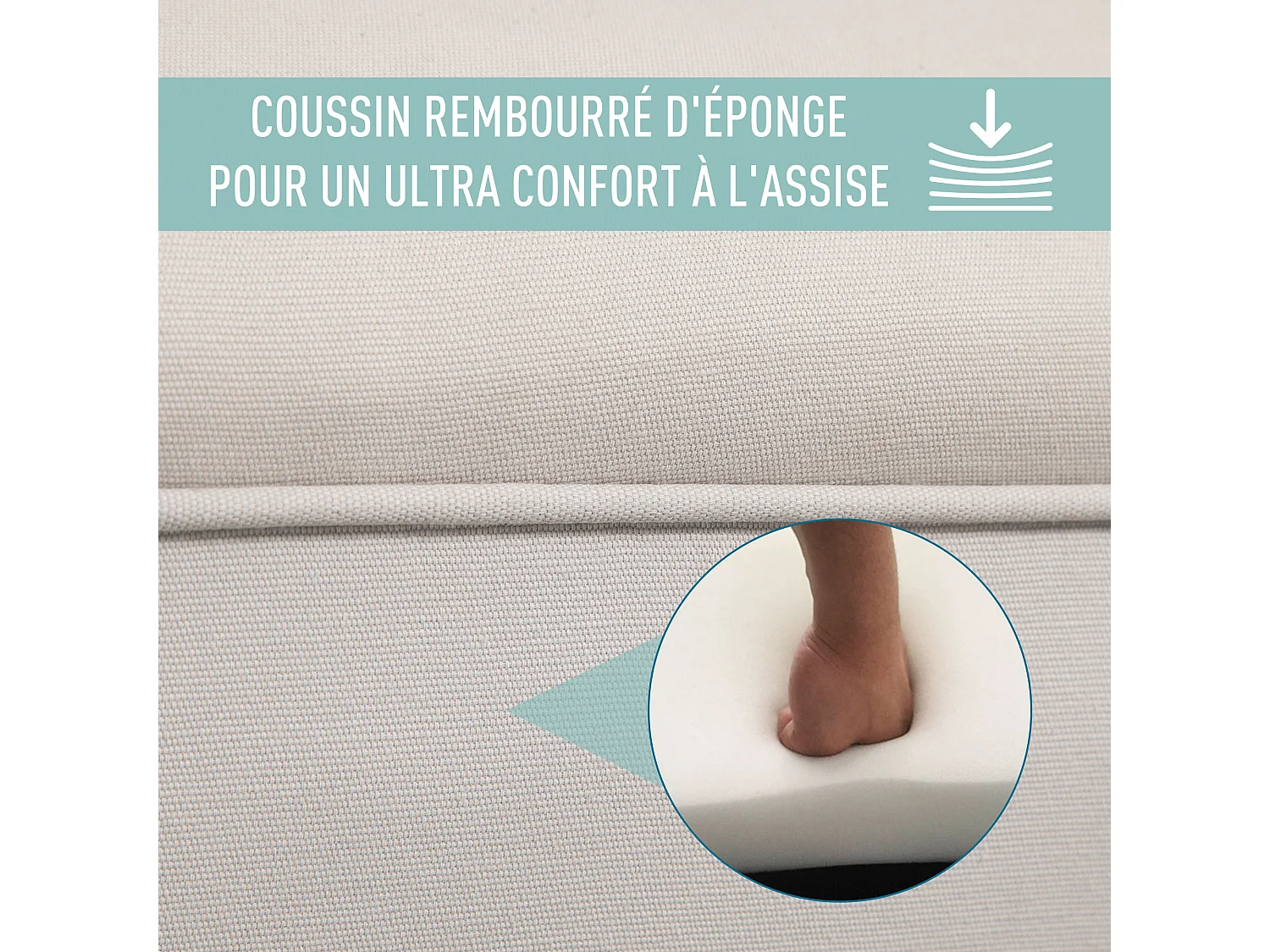 Banc banquette design contemporain accoudoirs courbés grand confort 102L x 31l x 51H cm gris clair