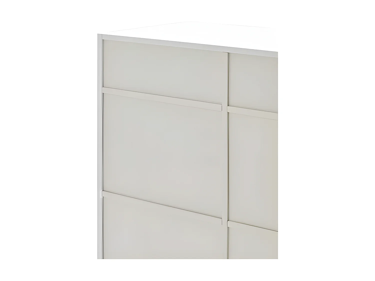 Meuble d'entrée 2 portes 2 tiroirs Blanc - TEULAT DORIC