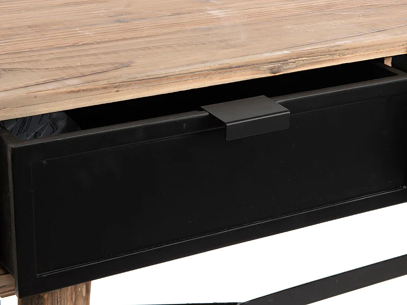 Console noire sapin et fer - Amadeus