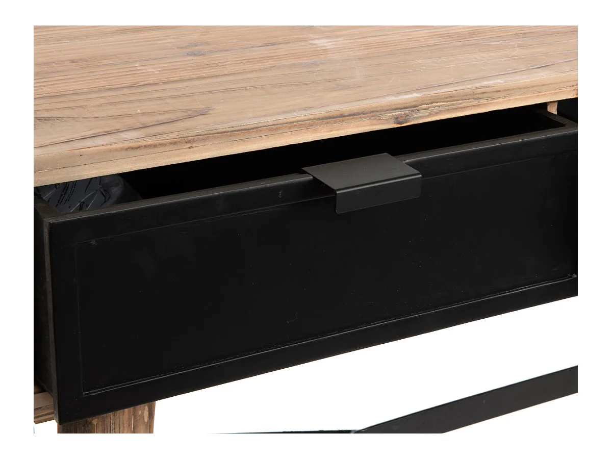 Console noire sapin et fer - Amadeus