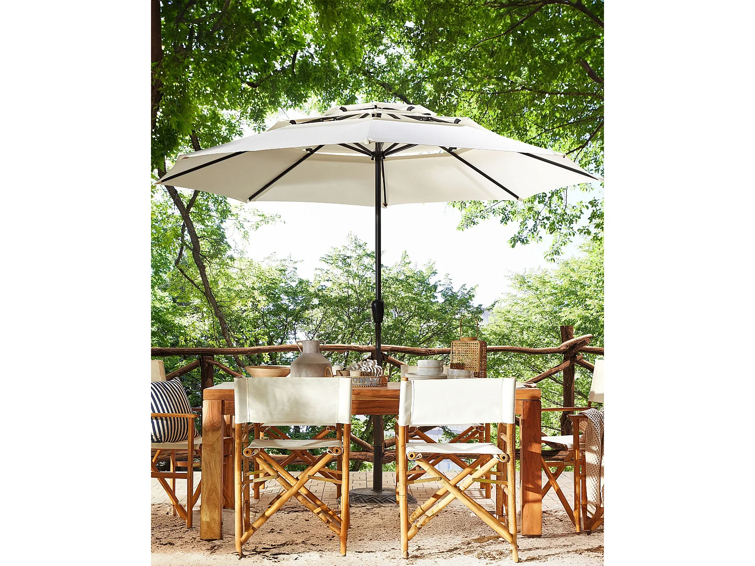 Parasol lichtbeige ⌀ 285 cm BIBIONE