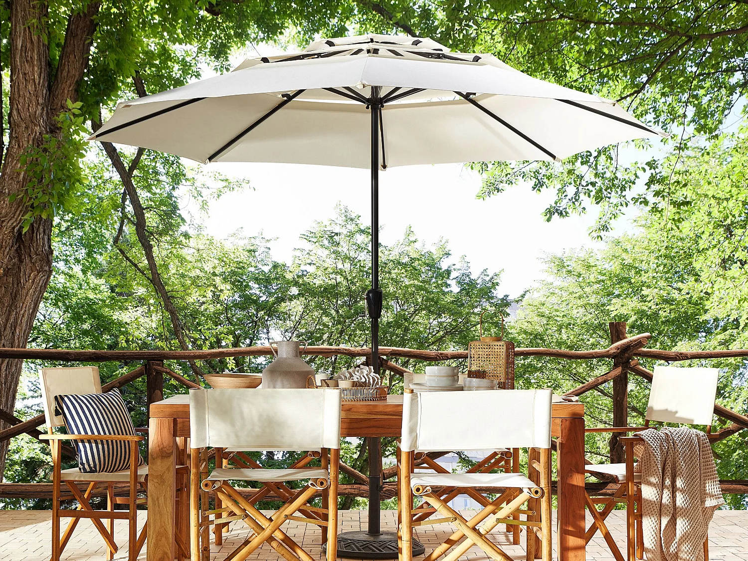 Market Parasol 285 cm BIBIONE Light Beige