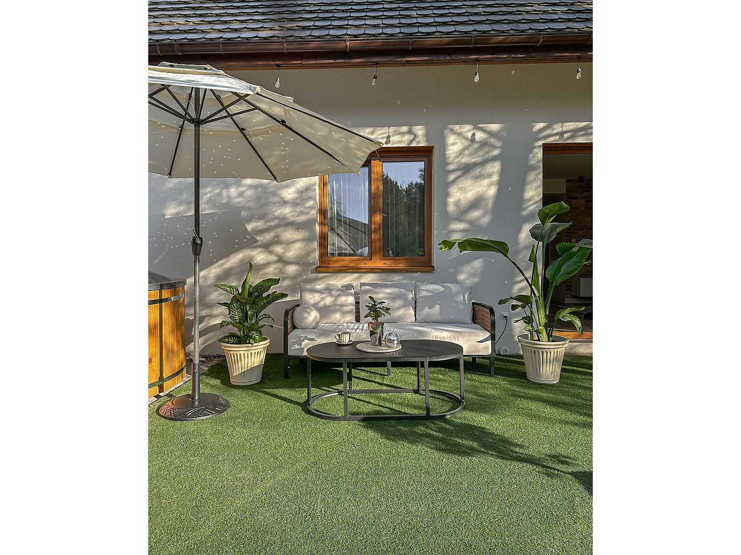 Marktschirm 285 cm BIBIONE Hellbeige