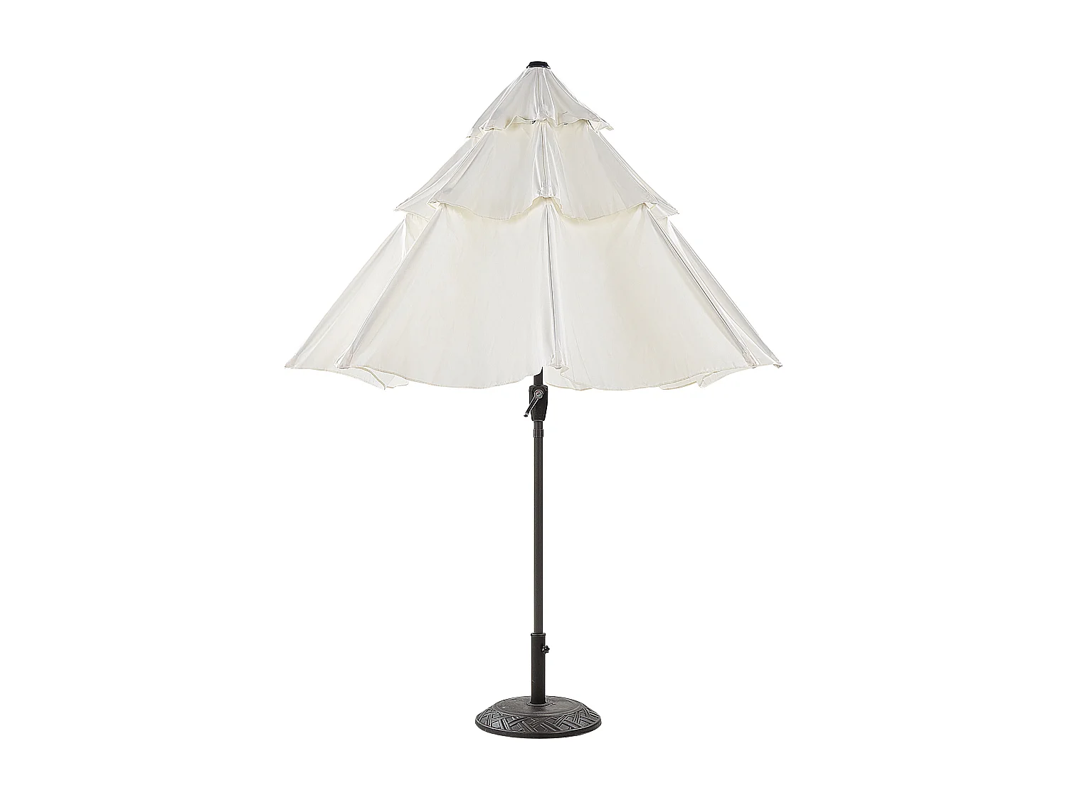 Sonnenschirm beige achteckig ⌀ 285 cm mit Kurbel Stahlgestell Modern Bibione
