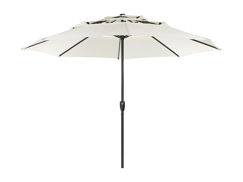 Sonnenschirm beige achteckig ⌀ 285 cm mit Kurbel Stahlgestell Modern Bibione
