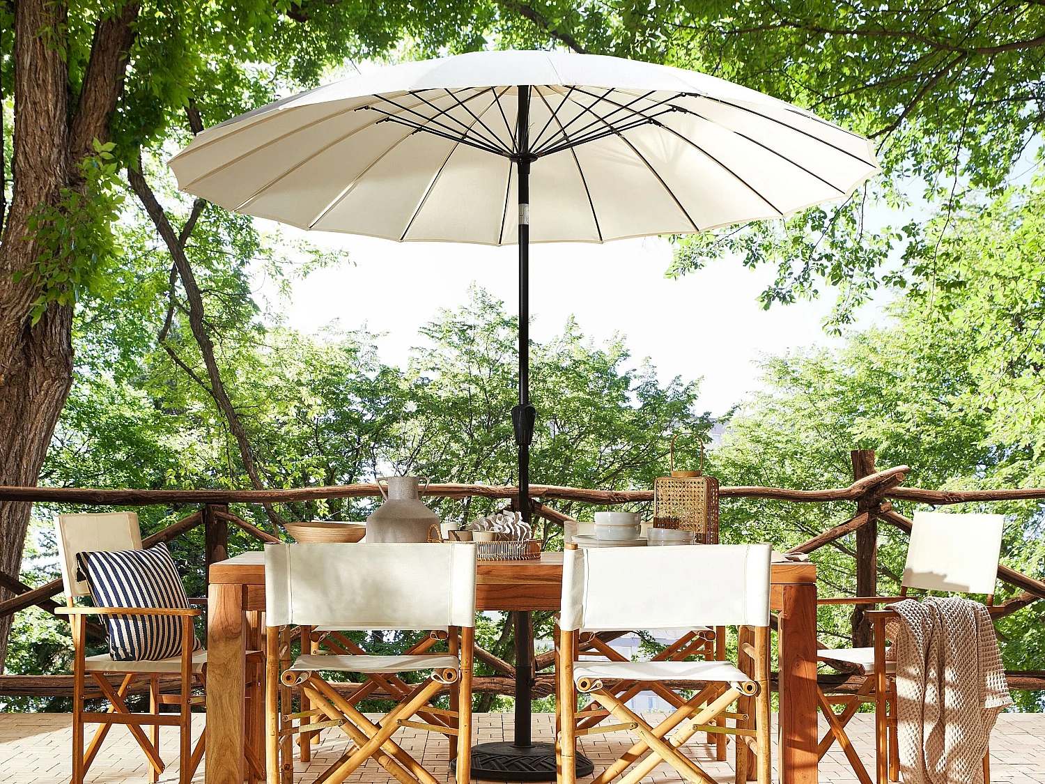 Parasol de jardin 255 cm BAIA Beige clair