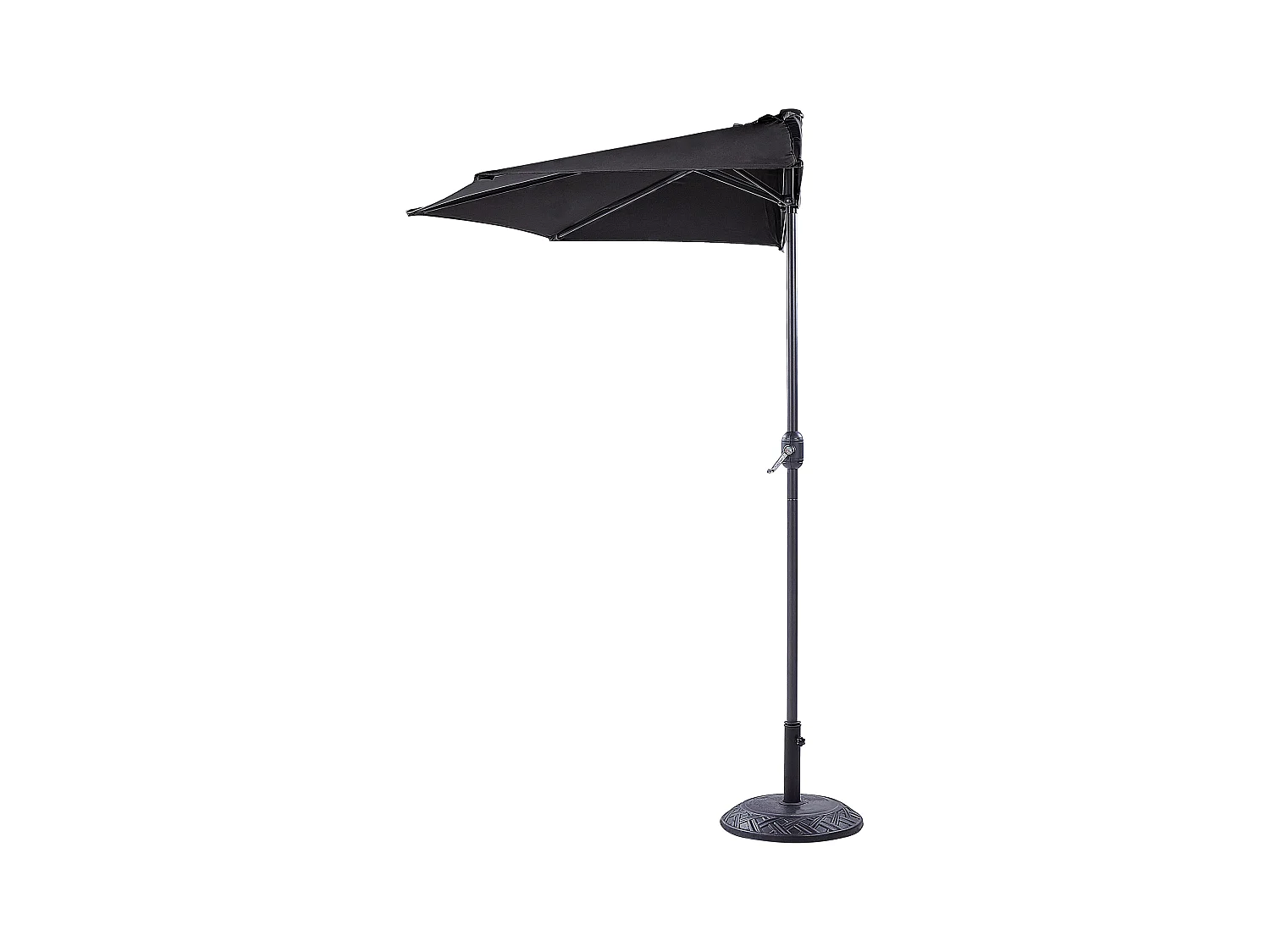 Halfronde parasol 270 cm GALATI Zwart