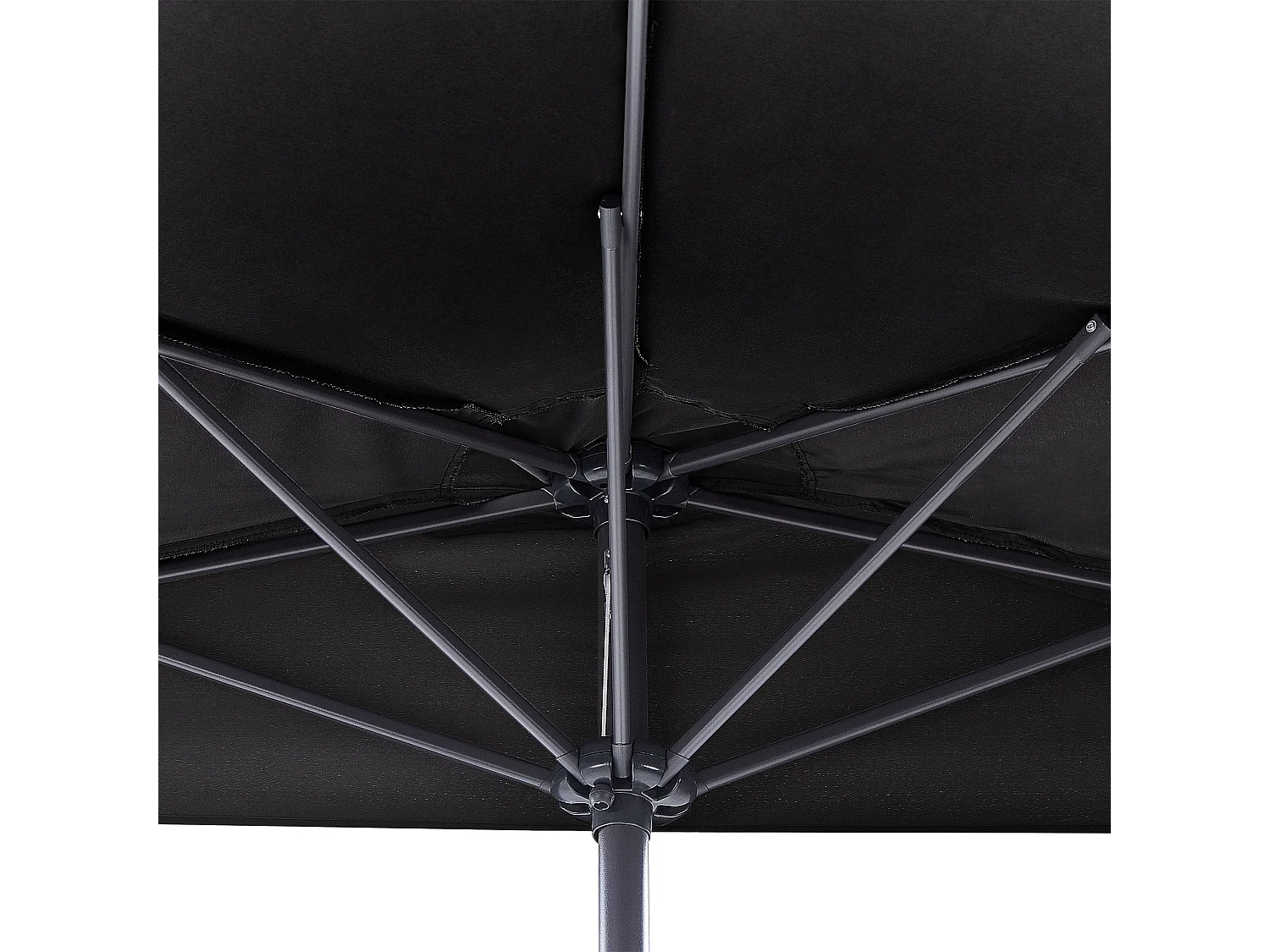 Halfronde parasol 270 cm GALATI Zwart