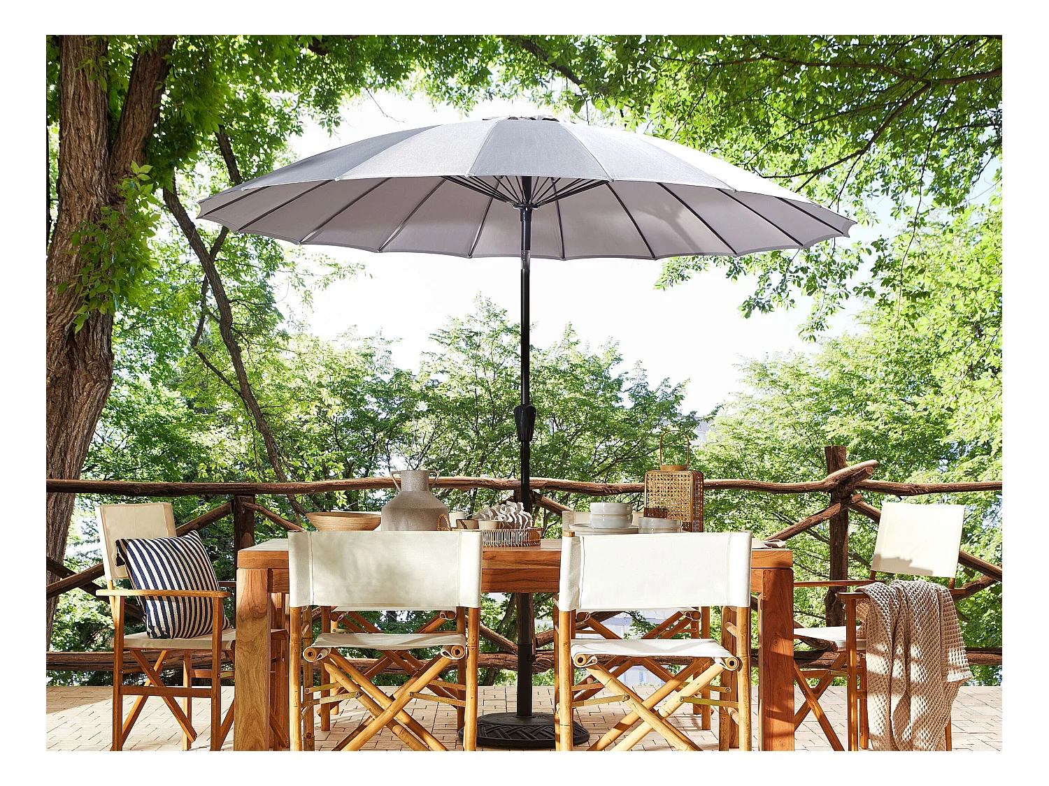 Parasol 255 cm BAIA Lichtgrijs