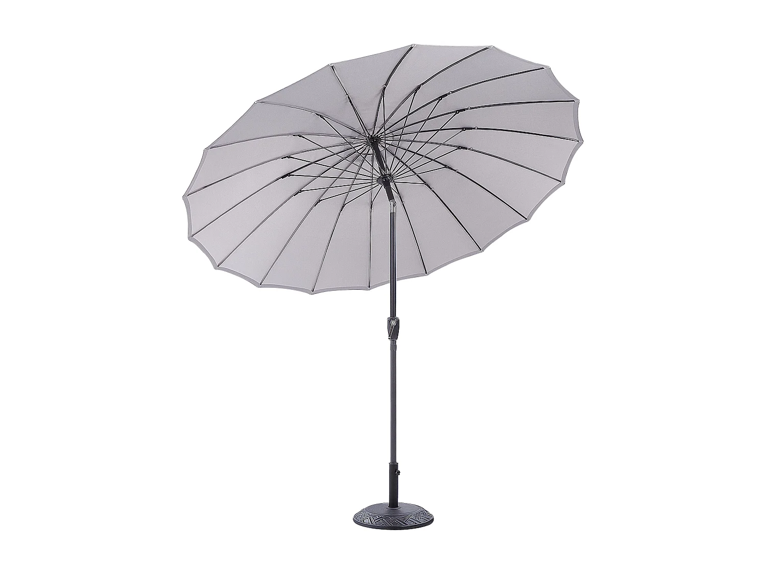 Parasol de jardin 255 cm BAIA Gris clair