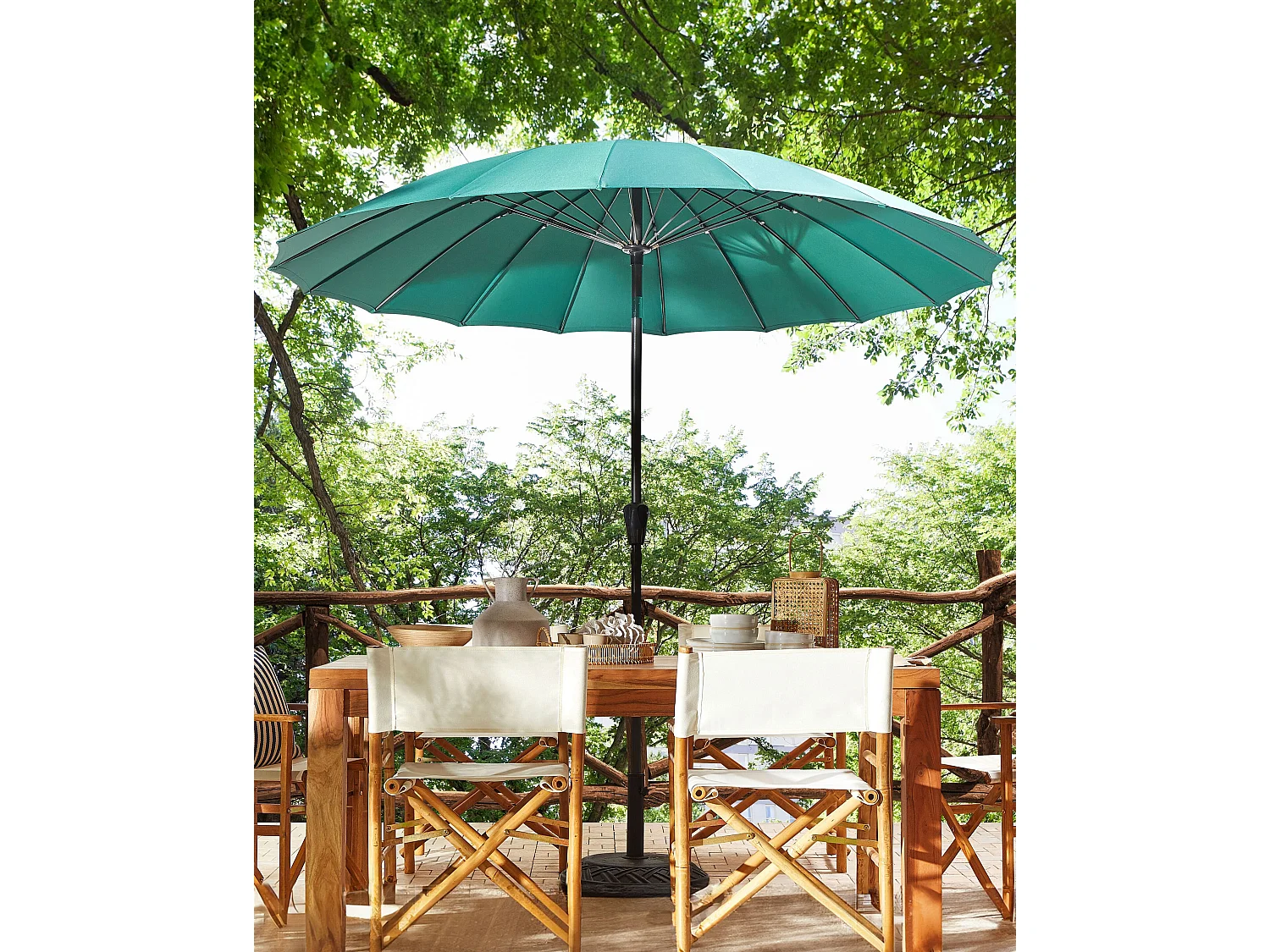 Parasol de jardin 255 cm BAIA Vert émeraude