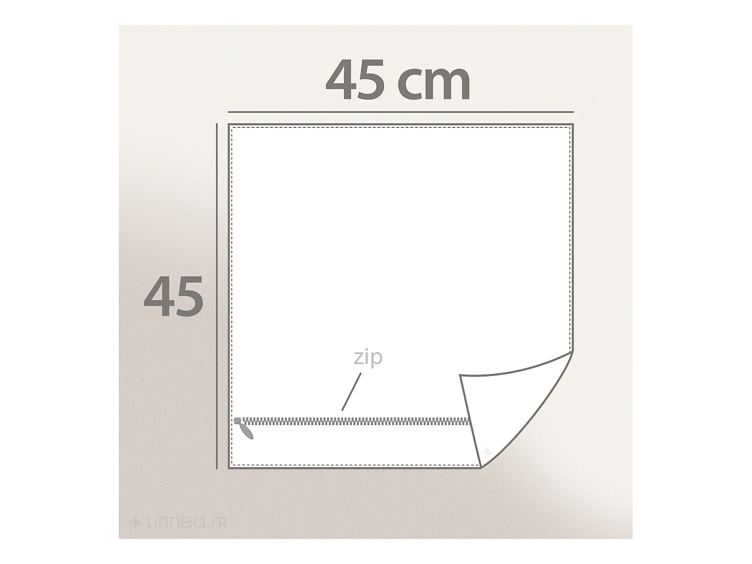 Housse de coussin 45x45 cm MONTSEGUR Blanc