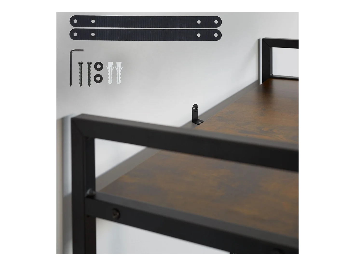 Grande étagère bibliothèque au marron 67.5 x 31.5 x 121.5 cm 08_0000278