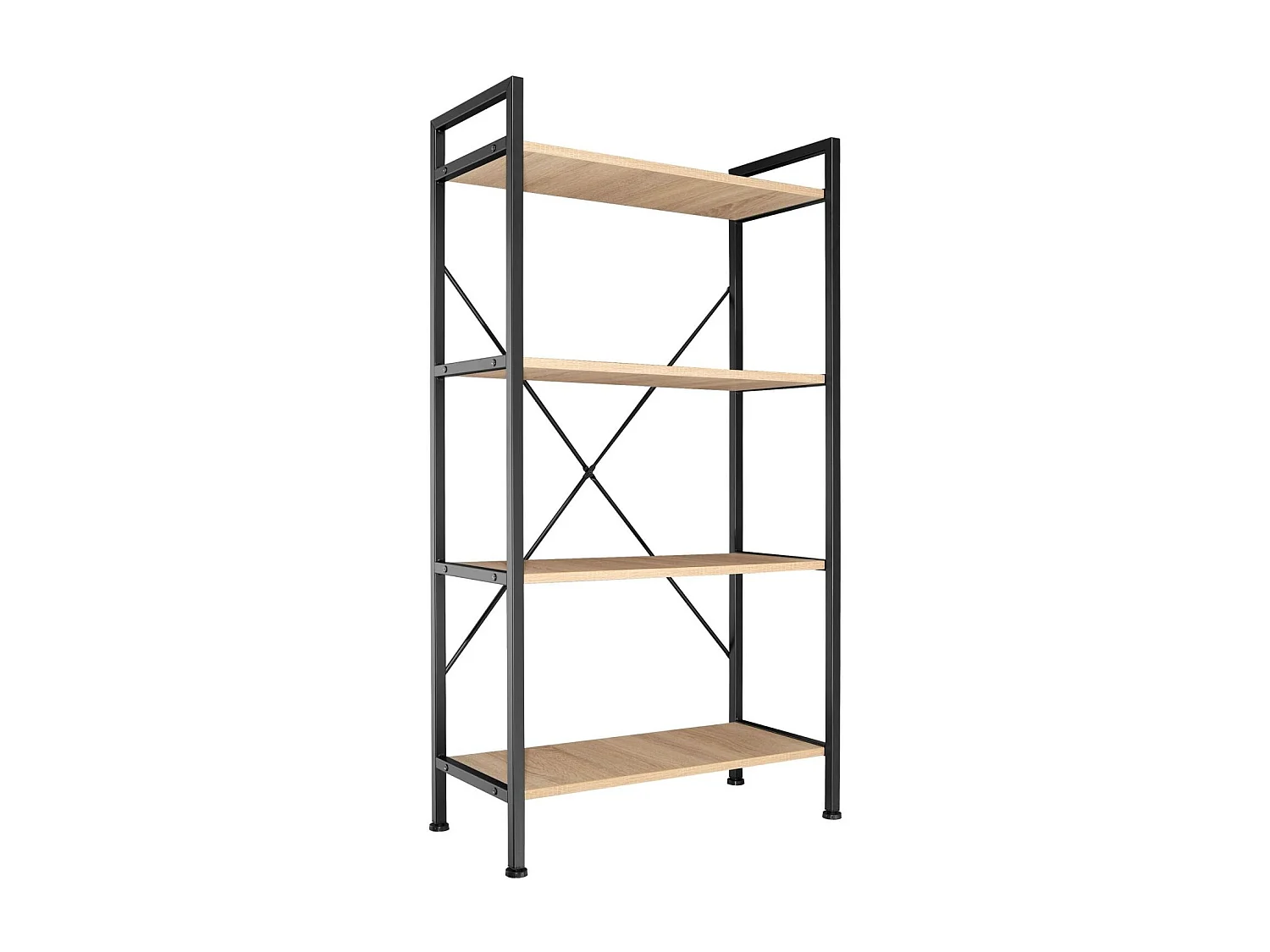 Librería grande de estilo industrial/vintage 4 niveles 1215 cm beige 08_0000279