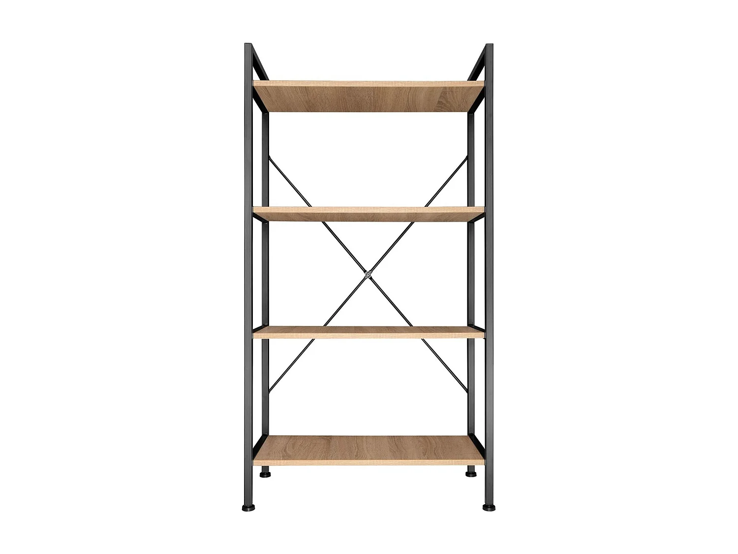 Librería grande de estilo industrial/vintage 4 niveles 1215 cm beige 08_0000279