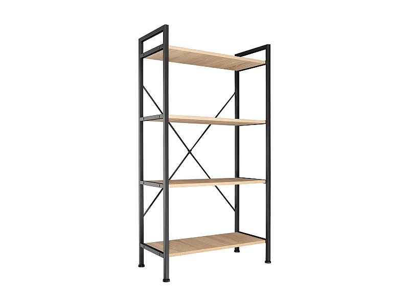 Grande étagère bibliothèque au beige 67.5 x 31.5 x 121.5 cm 08_0000279